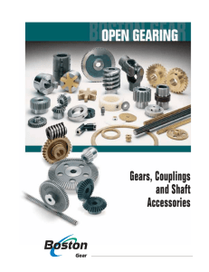 Gears, Couplings and Shaft Accessories