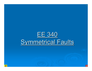 Lecture 11: Symmetrical faults