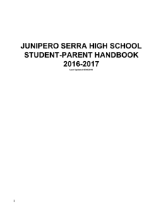 Student-Parent Handbook - Junipero Serra High School