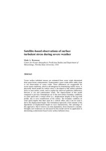 Satellite-based observations of surface turbulent stress