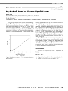 Dry-Ice Bath Based on Ethylene Glycol Mixtures