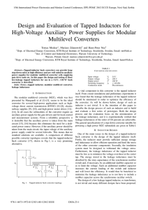Design and Evaluation of Tapped Inductors for High-Voltage
