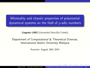 Minimality and chaotic properties of polynomial dynamical systems