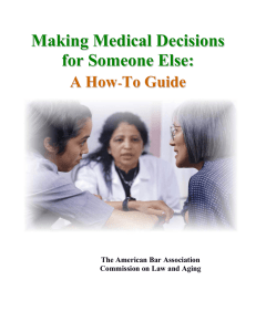 Making Medical Decisions for Someone Else