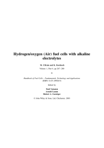 Hydrogen/oxygen (Air) fuel cells with alkaline electrolytes