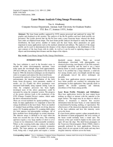 Laser Beam Analysis Using Image Processing