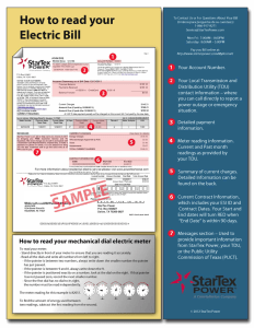 How to read your Electric Bill