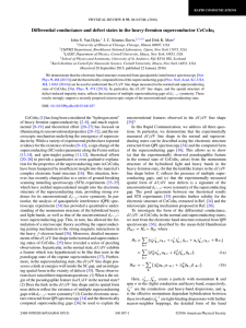 Differential conductance and defect states in the heavy