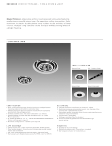 Round Trimless: Adjustable architectural recessed luminaires