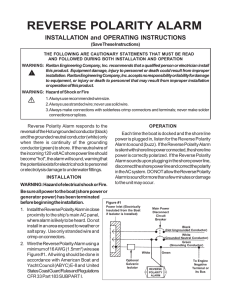 reverse polarity alarm