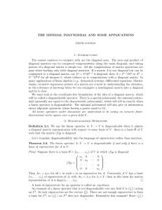 The minimal polynomial and some applications