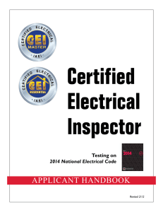 certified in the IAEI - International Association of Electrical Inspectors