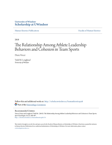 The Relationship Among Athlete Leadership Behaviors and