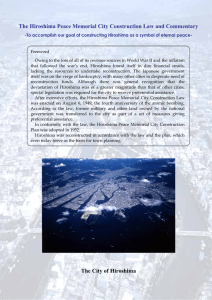 The Hiroshima Peace Memorial City Construction Law