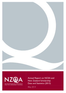 Annual Report on NCEA and New Zealand Scholarship