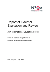 External Evaluation Review Report