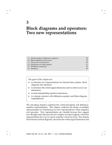 Block Diagrams and Operators