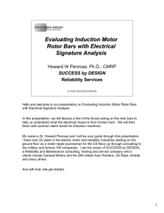 Evaluating Induction Motor Rotor Bars with Electrical Signature