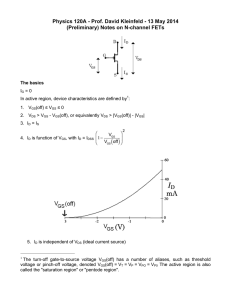 N-channel FET notes