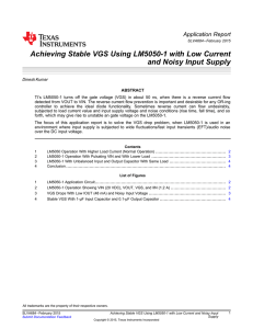 Achieving Stable VGS Using LM5050-1 with