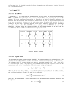 mosfet - W. Marshall Leach, Jr.