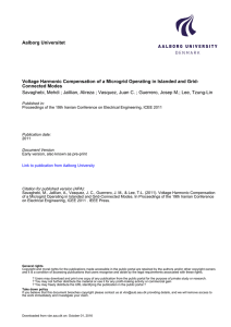 Aalborg Universitet Voltage Harmonic Compensation of a Microgrid