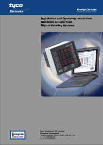 Installation and Operating Instructions Quadratic Integra 1530 Digital