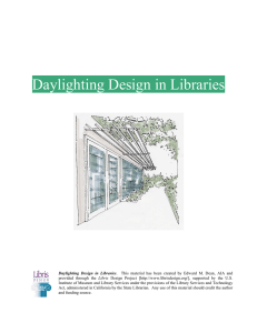 Daylighting Design in Libraries - FAU