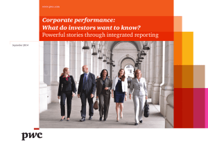 Corporate performance: What do investors want to know