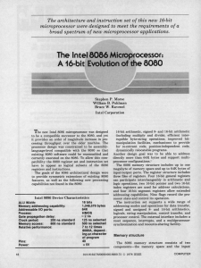 The Intel 8086 Microprocessor: a 16