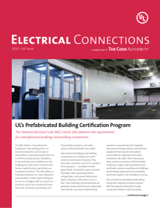 UL`s Prefabricated Building Certification Program
