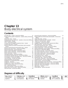 Chapter 13 Body electrical system