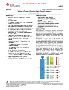 GC6016 Wideband Transmit-Receive Digital