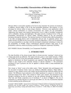 The Permeability Characteristics of Silicone Rubber