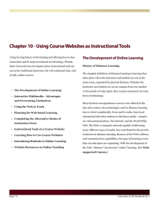 Using Course Websites as Instructional Tools