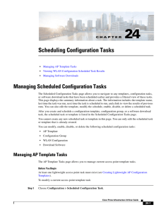 Scheduling Configuration Tasks