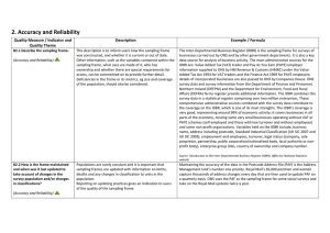 Accuracy and Reliability - Office for National Statistics