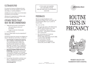 ROUTINE TESTS IN PREGNANCY
