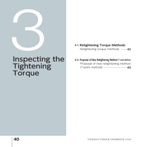 3Inspecting the Tightening Torque