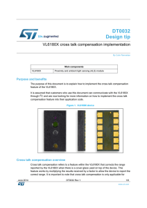 VL6180X cross talk compensation implementation