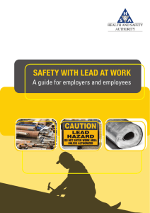 safety with lead at work - Health and Safety Authority