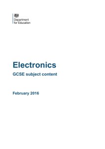GCSE electronics content formatted