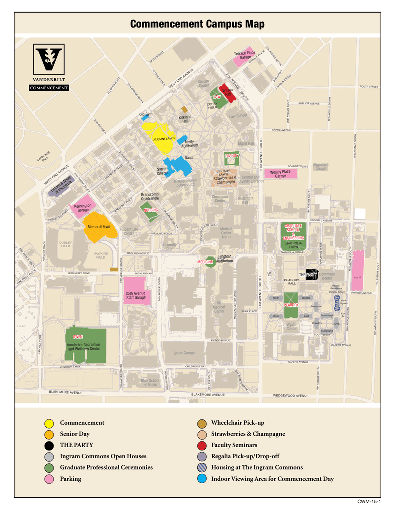 vanderbilt university campus map