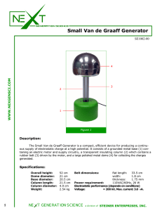 Small Van de Graaff Generator