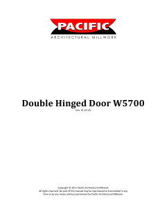 Double Hinged Door W5700 - Pacific Architectural Millwork