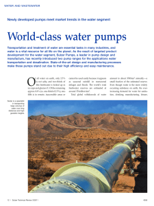 World-class water pumps