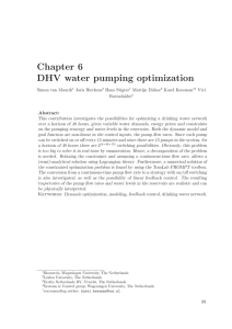 Chapter 6 DHV water pumping optimization