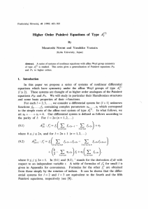 Higher Order Painleve Equations of Type $A_{l}^{(1)}