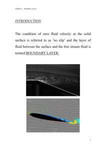 Introduction of boundary layer.