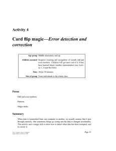 Card flip magic—Error detection and correction
